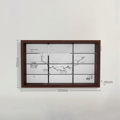 1:64 Model car wall-mounted storage box White - 12 positions Scene