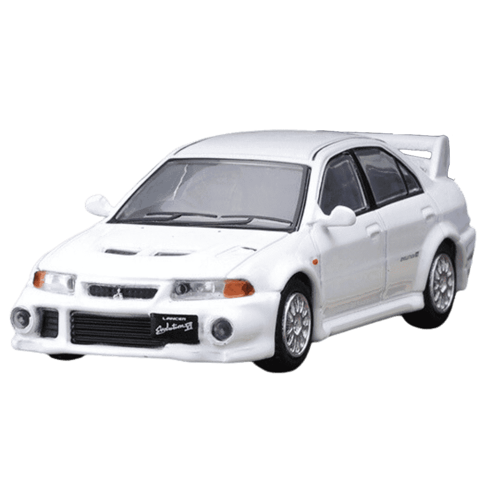 1:64 Mitsubishi Lancer Evolution VI White Die Cast Model Car