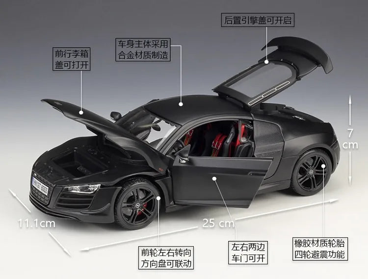 1:18 Audi 2006 R8 GT Die Cast Model Car