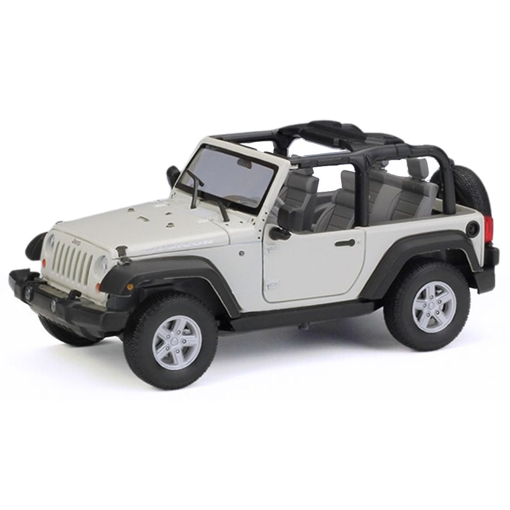 1:24 Jeep 2007 Wrangler White Convertible Die Cast Model Car