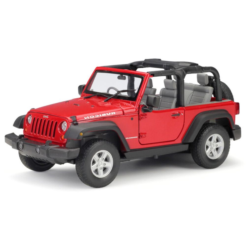 1:24 Jeep 2007 Wrangler Red Convertible Die Cast Model Car