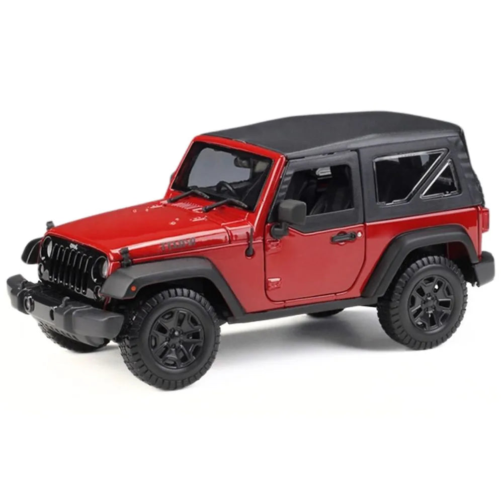 1:18 Jeep 2014 Wrangler Red Hard Top Die Cast Model Car