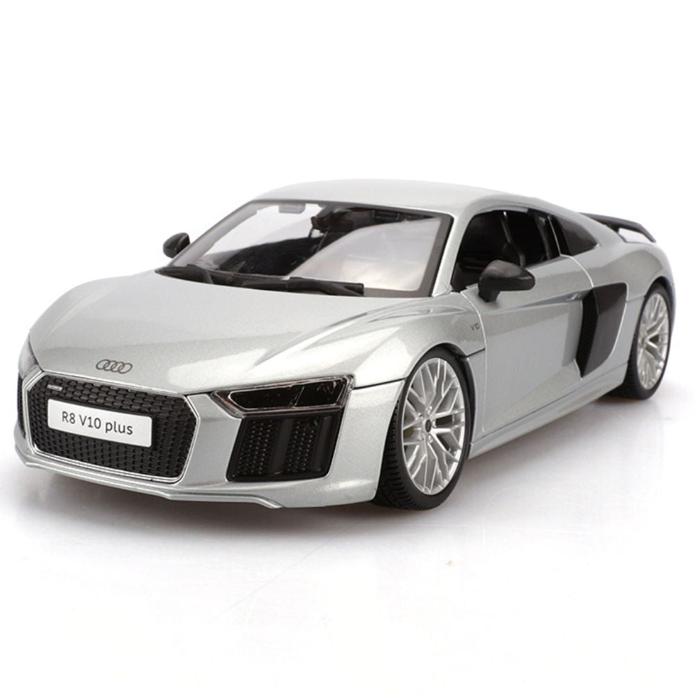 1:18 Audi 2015 R8 Type 4S Silver Die Cast Model Car