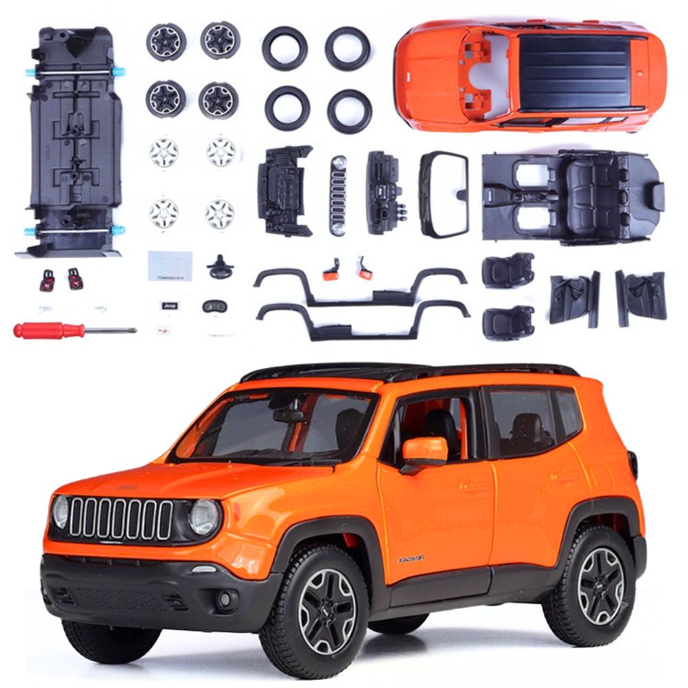 1:24 Assembly Line Jeep 2015 Renegade Trailhawk Orange Die Cast Model Car