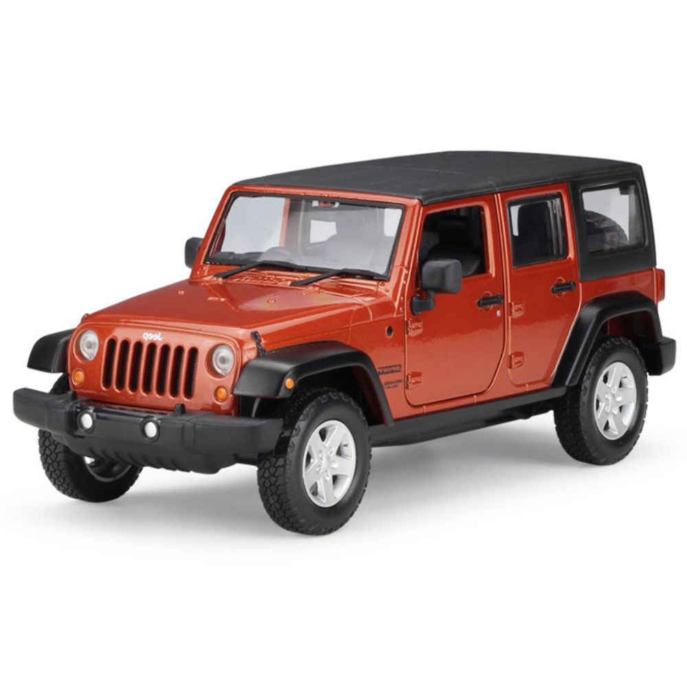 1:24 Jeep 2015 Wrangler Unlimited Orange Die Cast Model Car