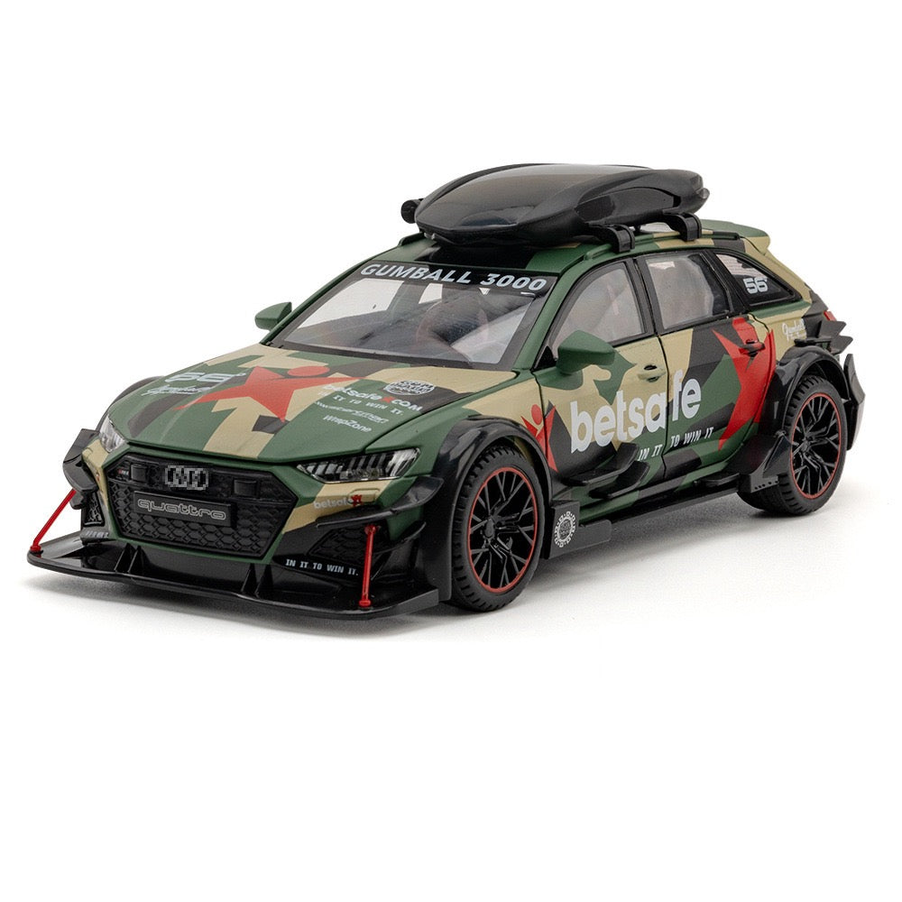 1:24 Audi 2019 RS6 Betsafe C8 Green Die Cast Model Car