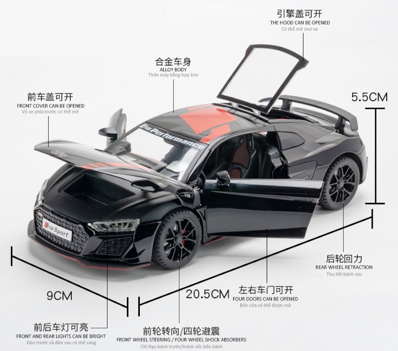 1:24 Audi 2021 R8 Sport Die Cast Model Car