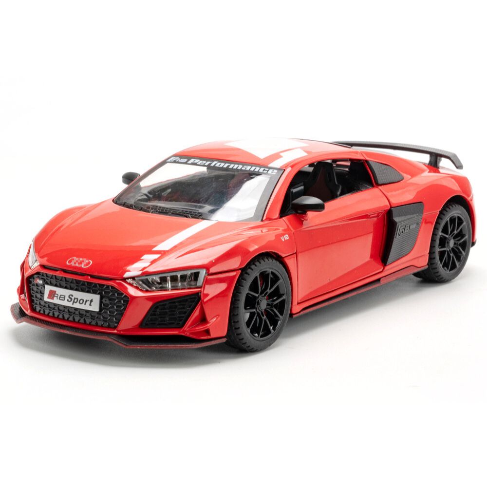 1:24 Audi 2021 R8 Sport Red Die Cast Model Car