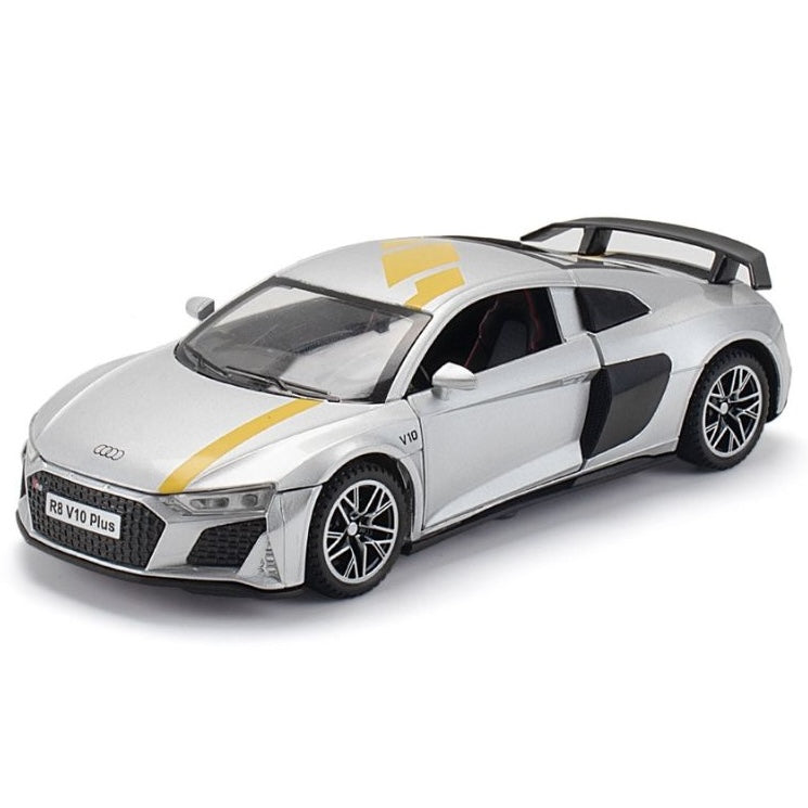 1:32 Audi 2021 R8 Sport Silver Die Cast Model Car