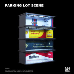 1:64 Car-themed parking lot scene Scene