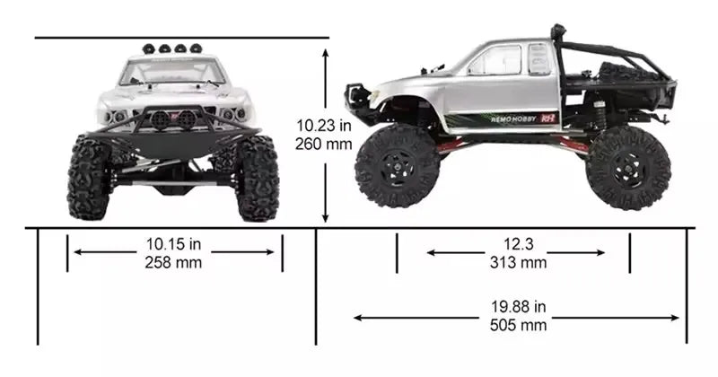 1:10 4WD Electric RC Rock Crawler - Toyota Tacoma Off-Road Model RC Car