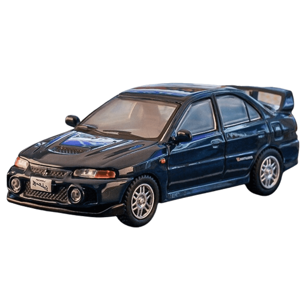 1:64 Mitsubishi Lancer Evolution IV Blue Die Cast Model Car