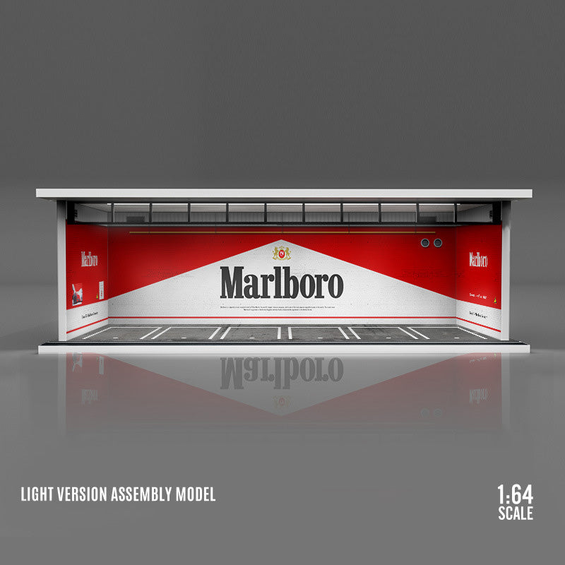 1:64 Car-themed parking lot scene Marlboro Scene