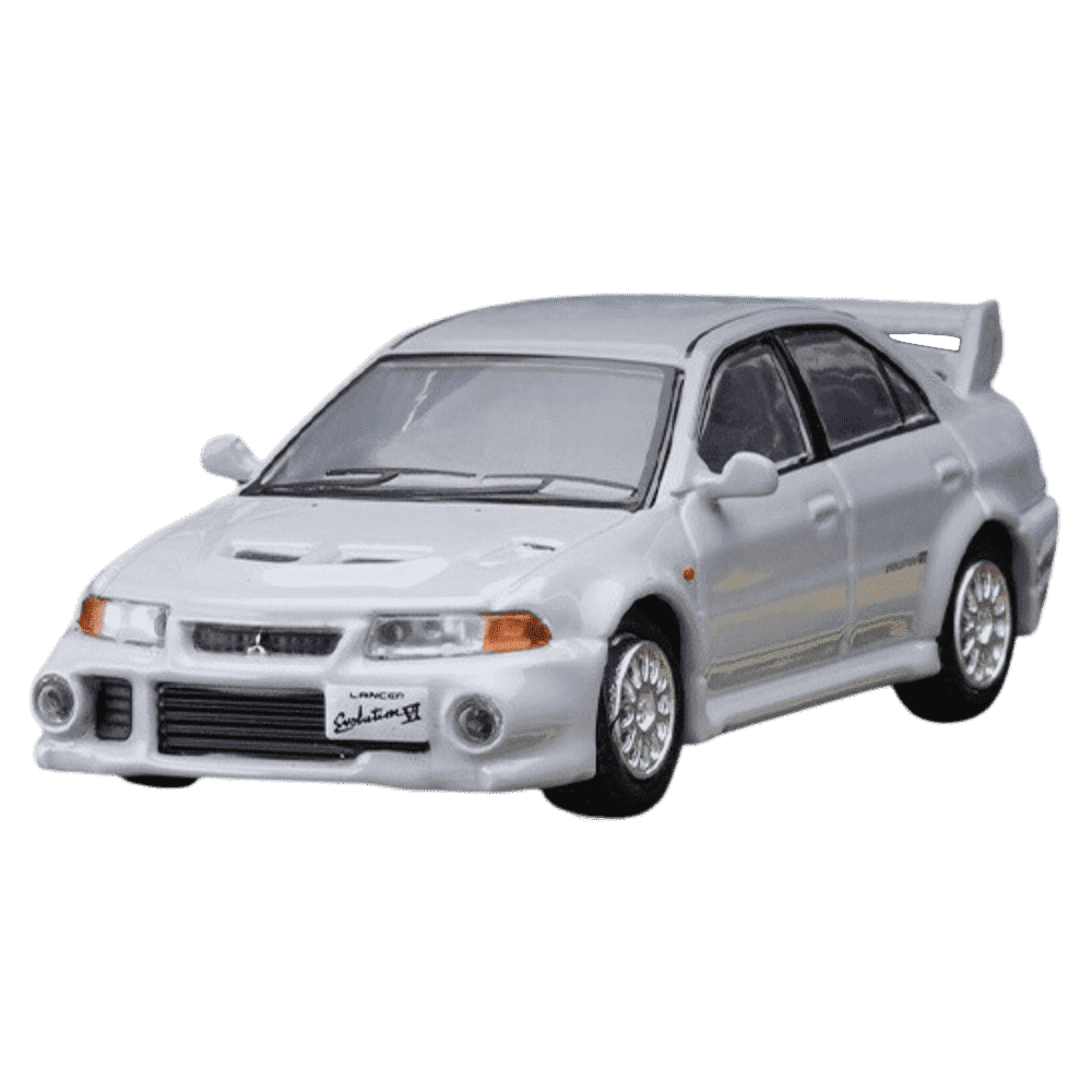 1:64 Mitsubishi Lancer Evolution VI Silver Die Cast Model Car