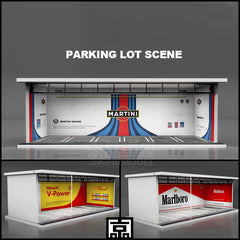 1:64 Car-themed parking lot scene Scene