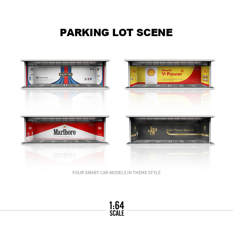 1:64 Car-themed parking lot scene Scene