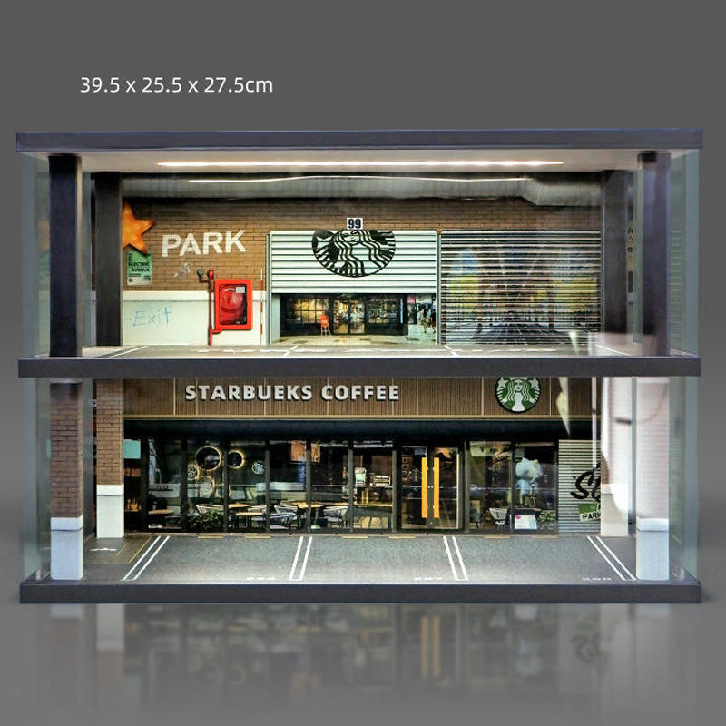 1:24 McDonald's double-decker car park scene Starbucks Scene