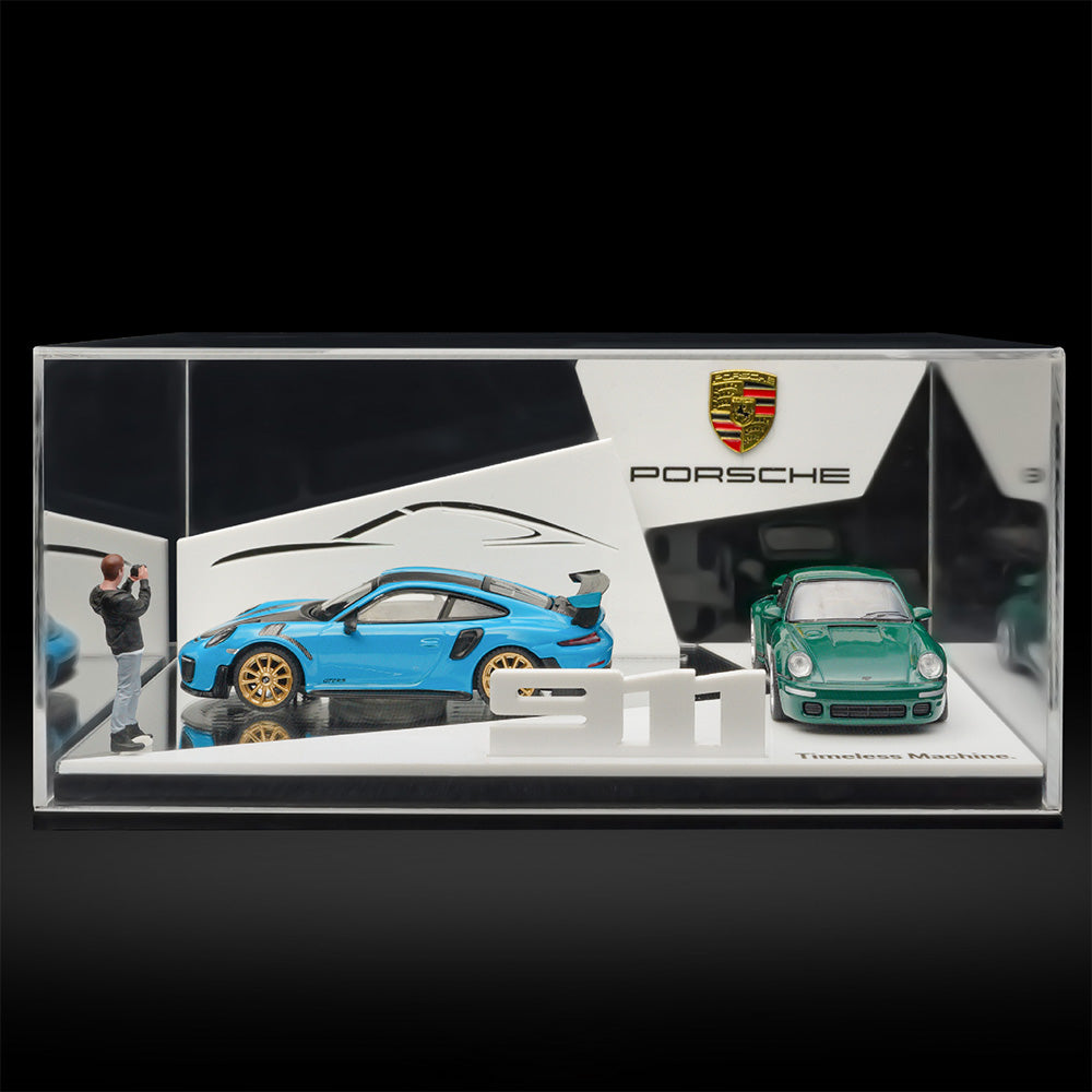 1:64 Automobile exhibition stand scene Porsche Scene