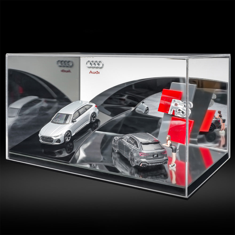 1:64 Automobile exhibition stand scene Audi Scene