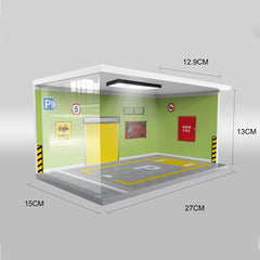 1:24 acrylic parking lot scene with lights Green Scene