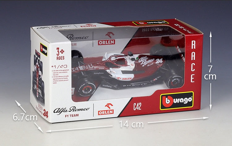 1:43 Alfa Romeo 2022 F1 Team ORLEN C42 Formula 1 Model Car