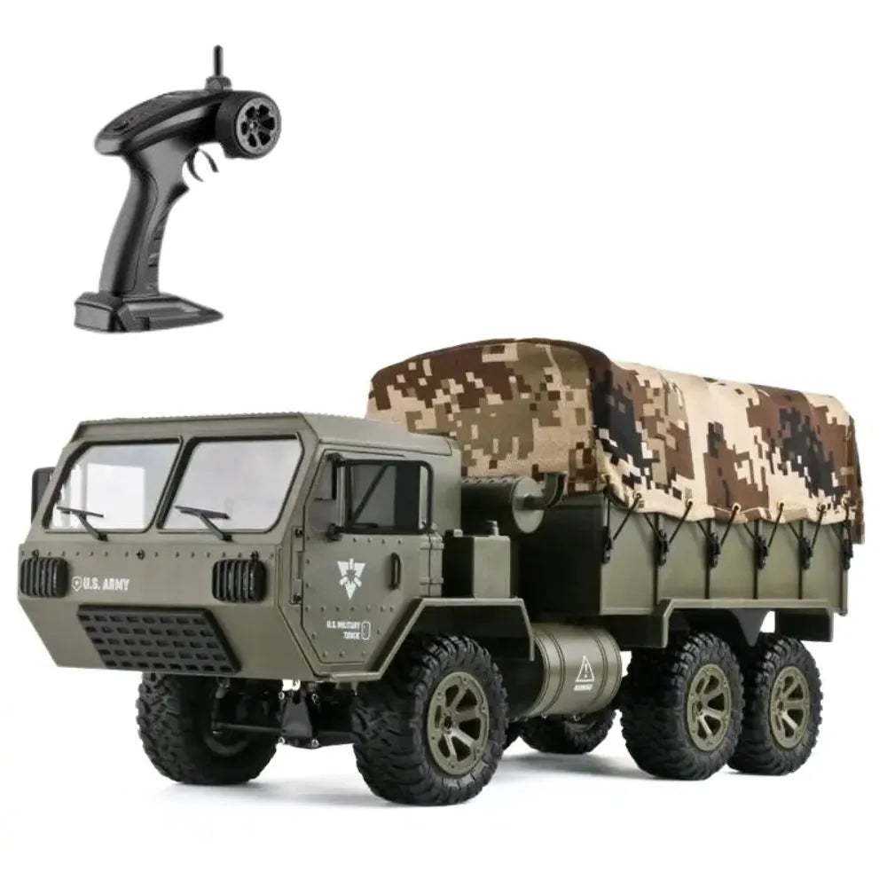 1:16 Scale All-Terrain RC Military Off-Road Truck with HD Camera