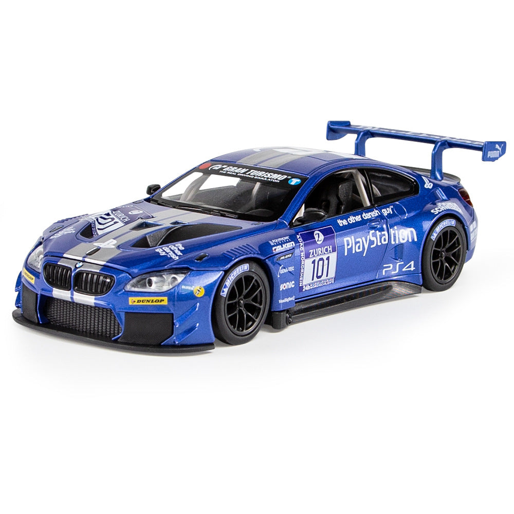 1:24 BMW 2005 M6 GT3 Blue Die Cast Model Car