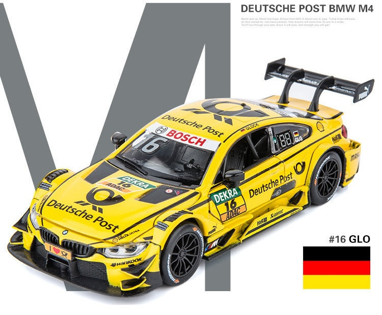 1:32 BMW 2017 Hungaroring M4 DTM #16 GLO Model Car