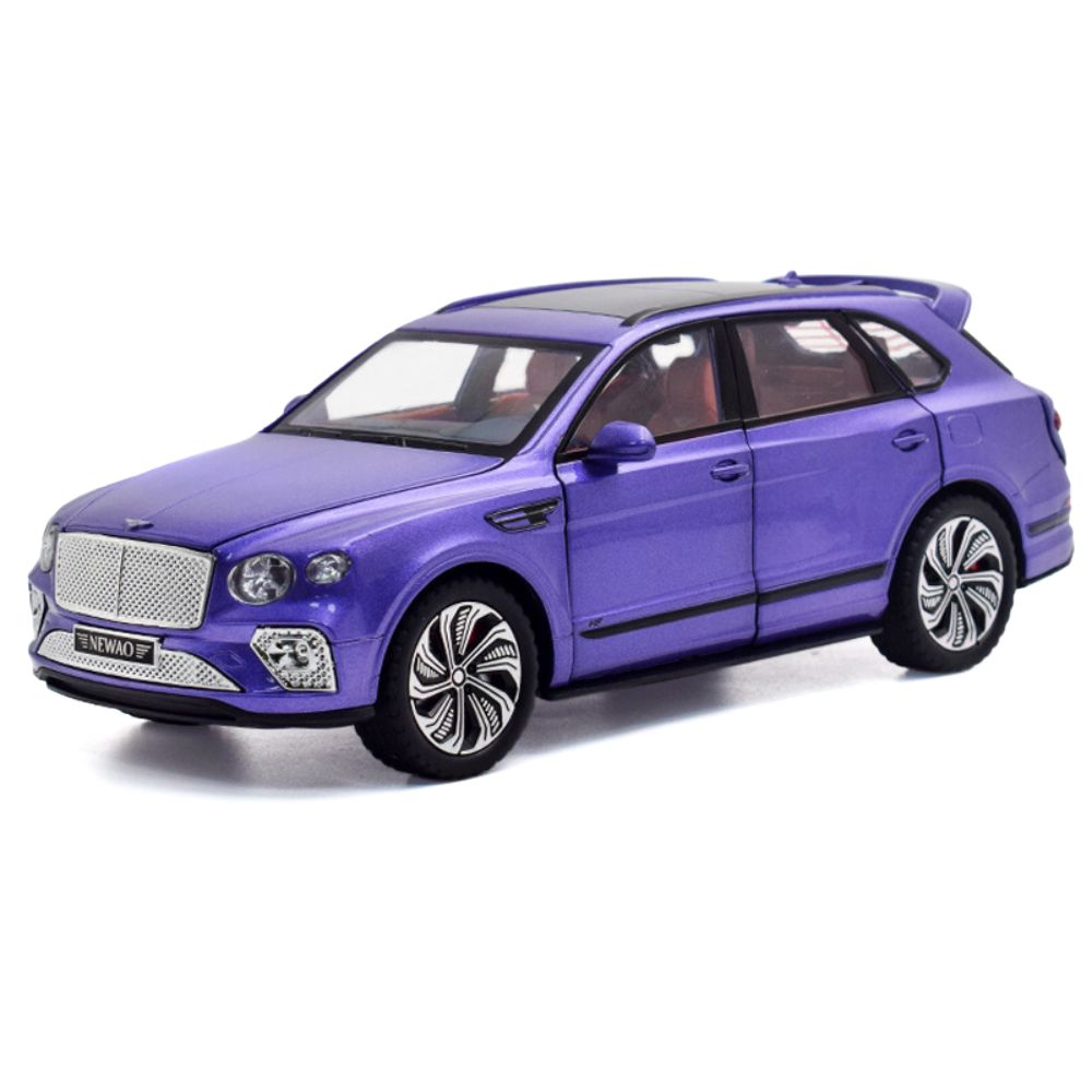 1:24 Bentley 2021 Bentayga Speed II Purple Die Cast Model Car