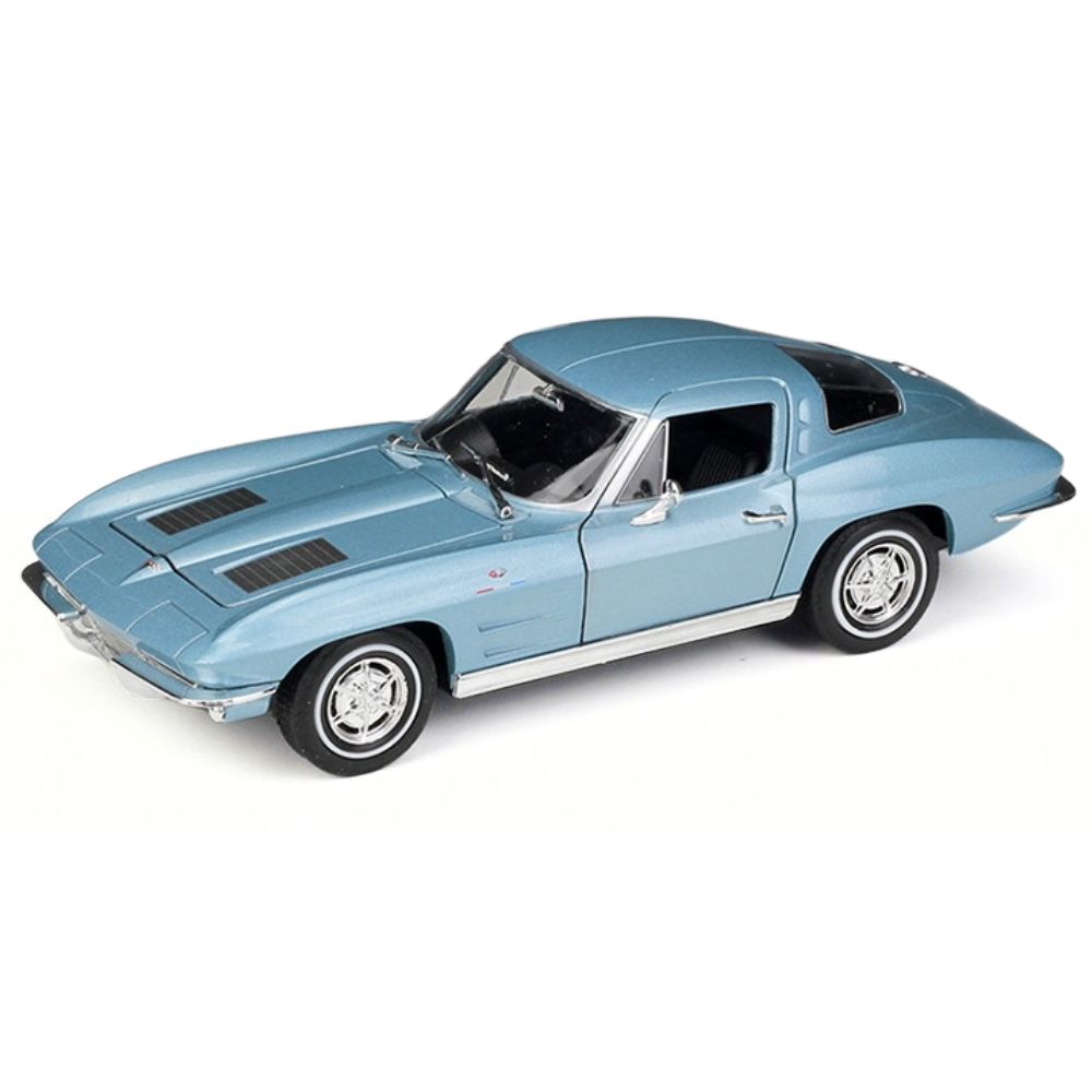 1:24 Chevrolet 1963 Corvette Blue Die Cast Model Car