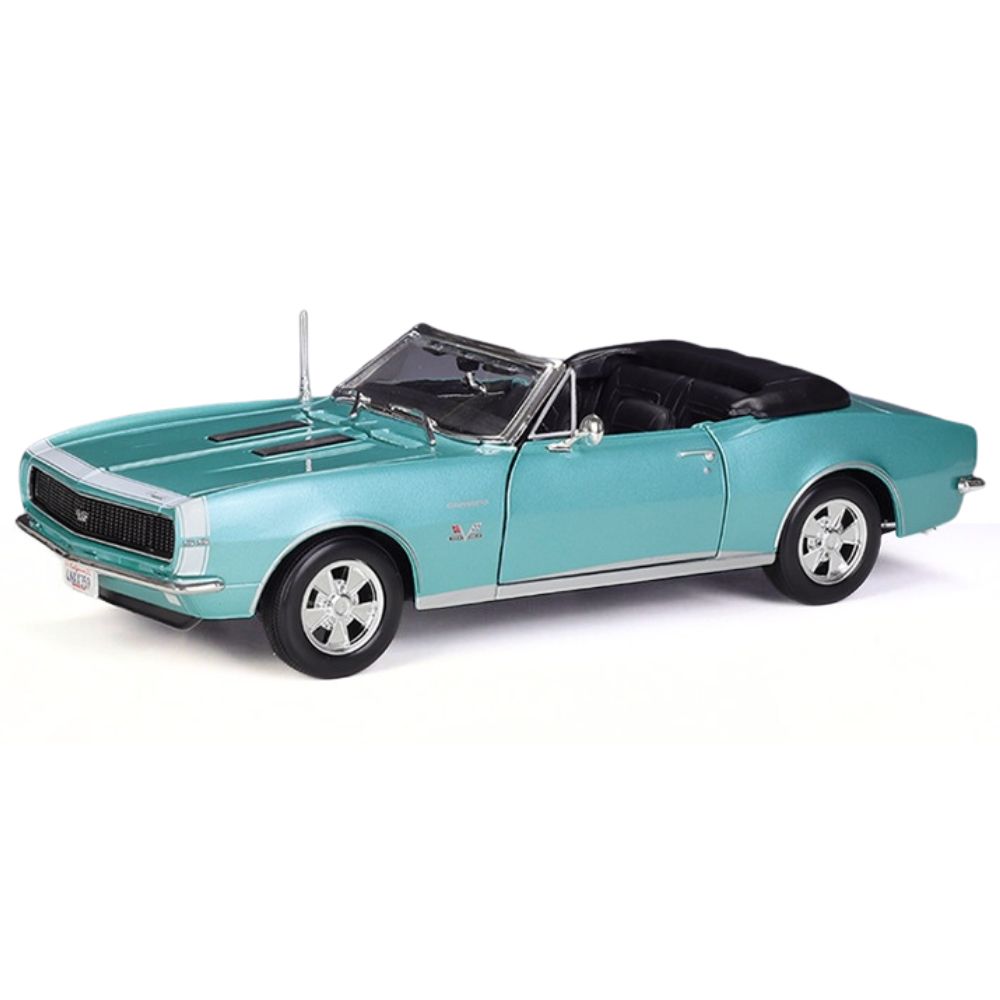 1:18 Chevrolet 1967 Camaro SS 396 Convertible Blue Die Cast Model Car