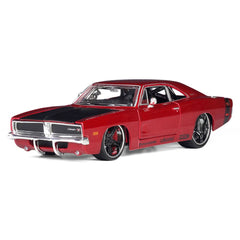 1:24 Dodge 1969 Charger R/T Modified Mod Red Die Cast Model Car