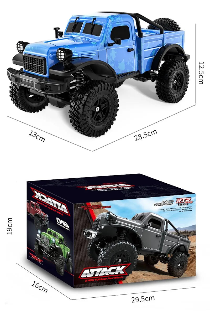 1:18 RC Climbing Truck – Dodge Power Wagon Military Off-Road Truck Model RC Car