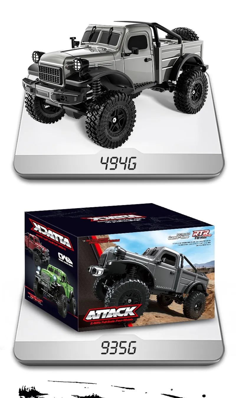 1:18 RC Climbing Truck – Dodge Power Wagon Military Off-Road Truck Model RC Car