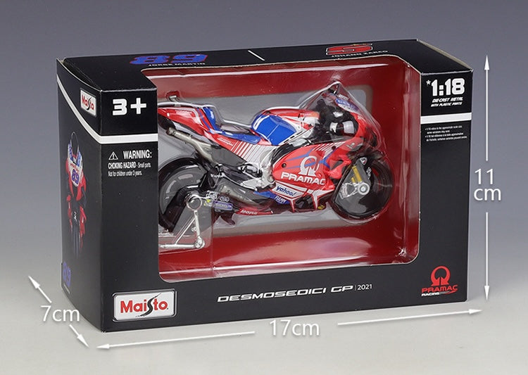 1:18 Ducati 2021 Pramac Desmosedici GP Motorcycle Model