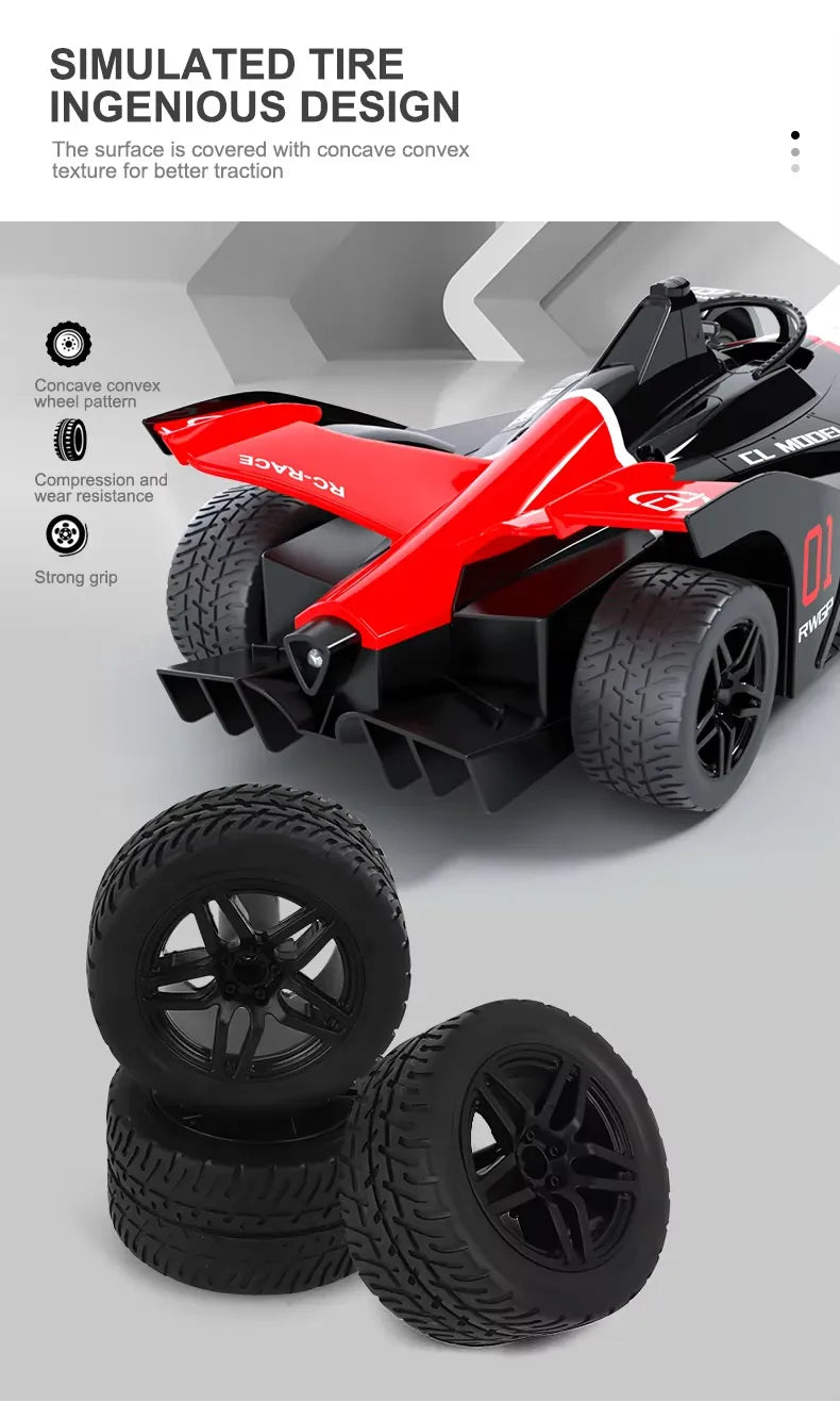 1:10 Scale F1 RC Racing Car – 2.4GHz High-Speed Drift with LED Lights