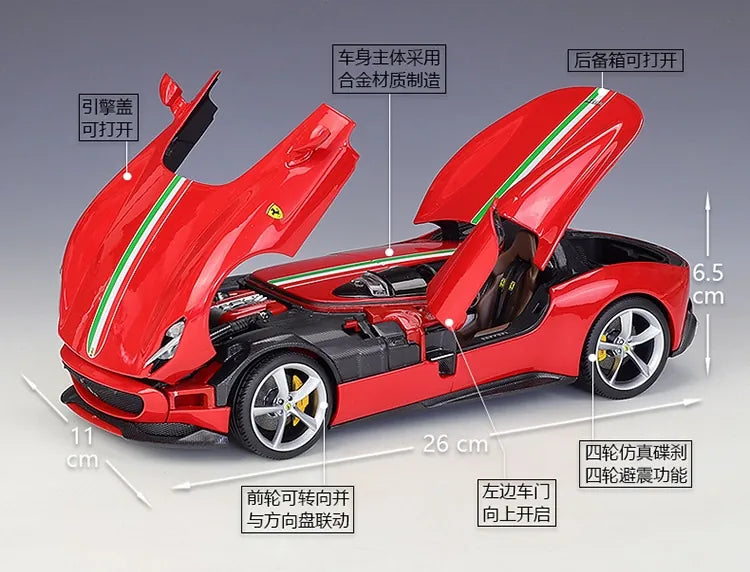 1:18 Ferrari 2018 Monza SP1 Die Cast Model Car