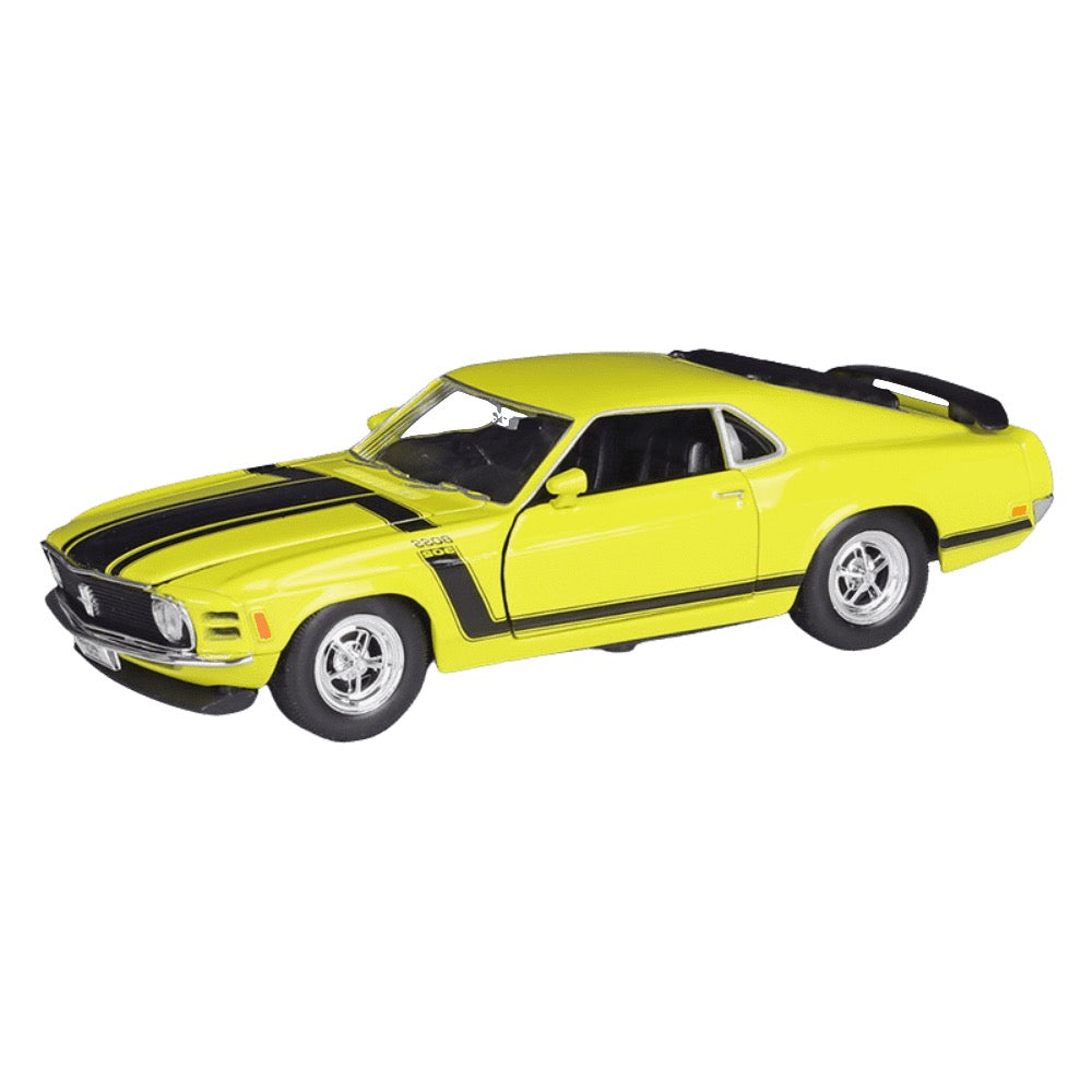 1:24 Ford 1970 Mustang Boss 302 Yellow Die Cast Model Car