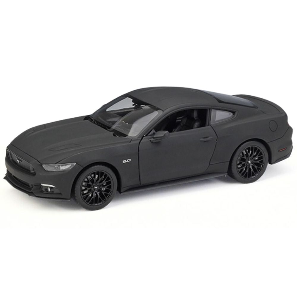 1:24 Ford 2015 Mustang GT Matte Black Die Cast Model Car