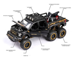 1:24 Ford 2020 F-150 Raptor 6x6 Off-Road Die Cast Model Car