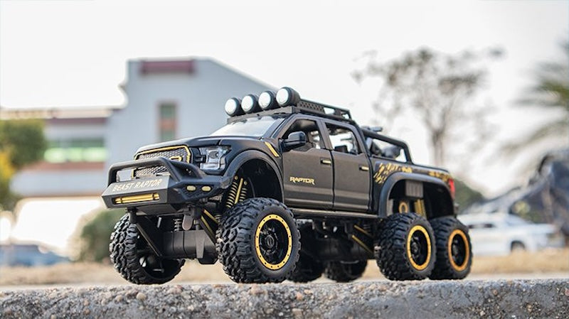 1:24 Ford 2020 F-150 Raptor 6x6 Off-Road Die Cast Model Car