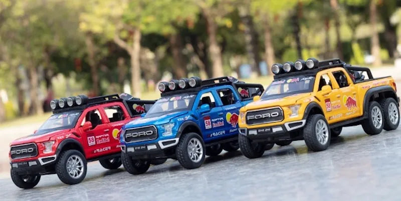 1:28 Ford 2020 F-150 Raptor 6x6 Off-Road Red Bull