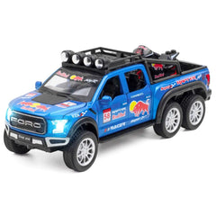 1:28 Ford 2020 F-150 Raptor 6x6 Off-Road Red Bull