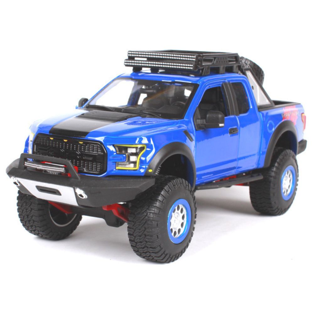 1:24 Ford 2020 F-150 Raptor Off-Road Blue Die Cast Model Car