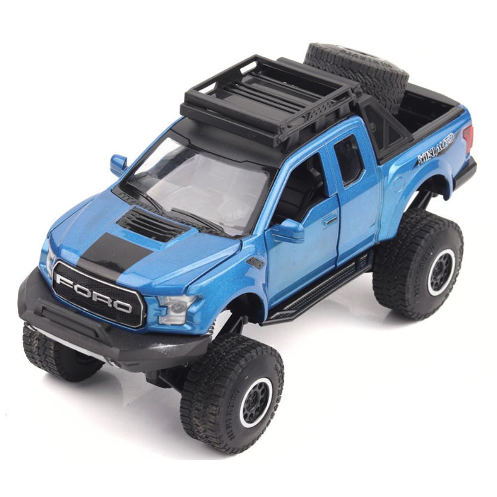 1:32 Ford 2020 F-150 Raptor Off-Road Blue Die Cast Model Car