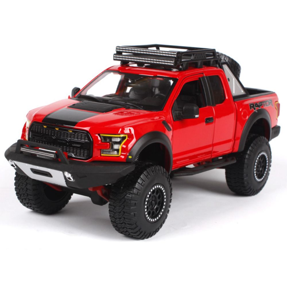 1:24 Ford 2020 F-150 Raptor Off-Road Red Die Cast Model Car