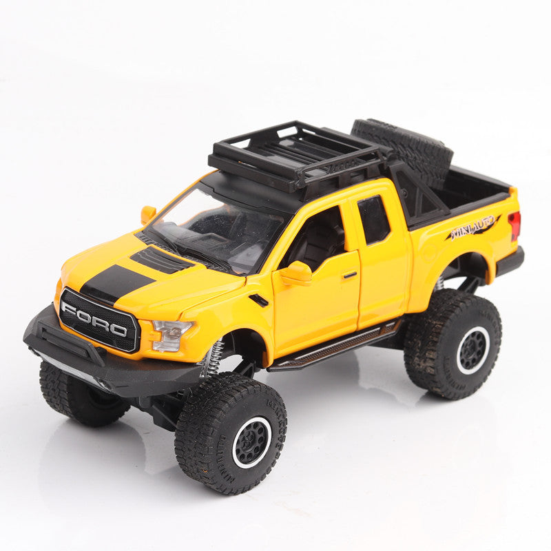 1:32 Ford 2020 F-150 Raptor Off-Road Yellow Die Cast Model Car