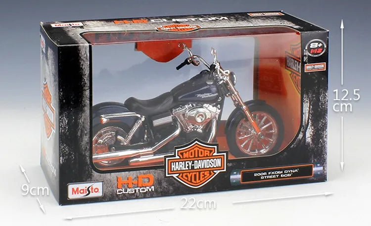 1:12 Harley-Davidson 2006 FXDBI Dyna Street Bob Motorcycle Model