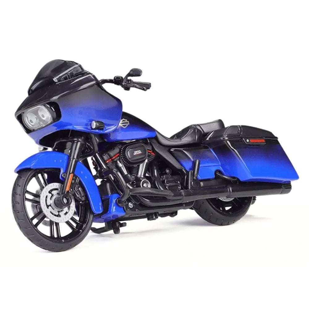 1:18 Harley-Davidson 2018 CVO Road Glide Blue Motorcycle Model