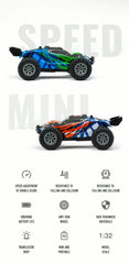 1:32 Scale High-Speed RC Off-Road Car - Dual-Channel Mini Rock Crawler